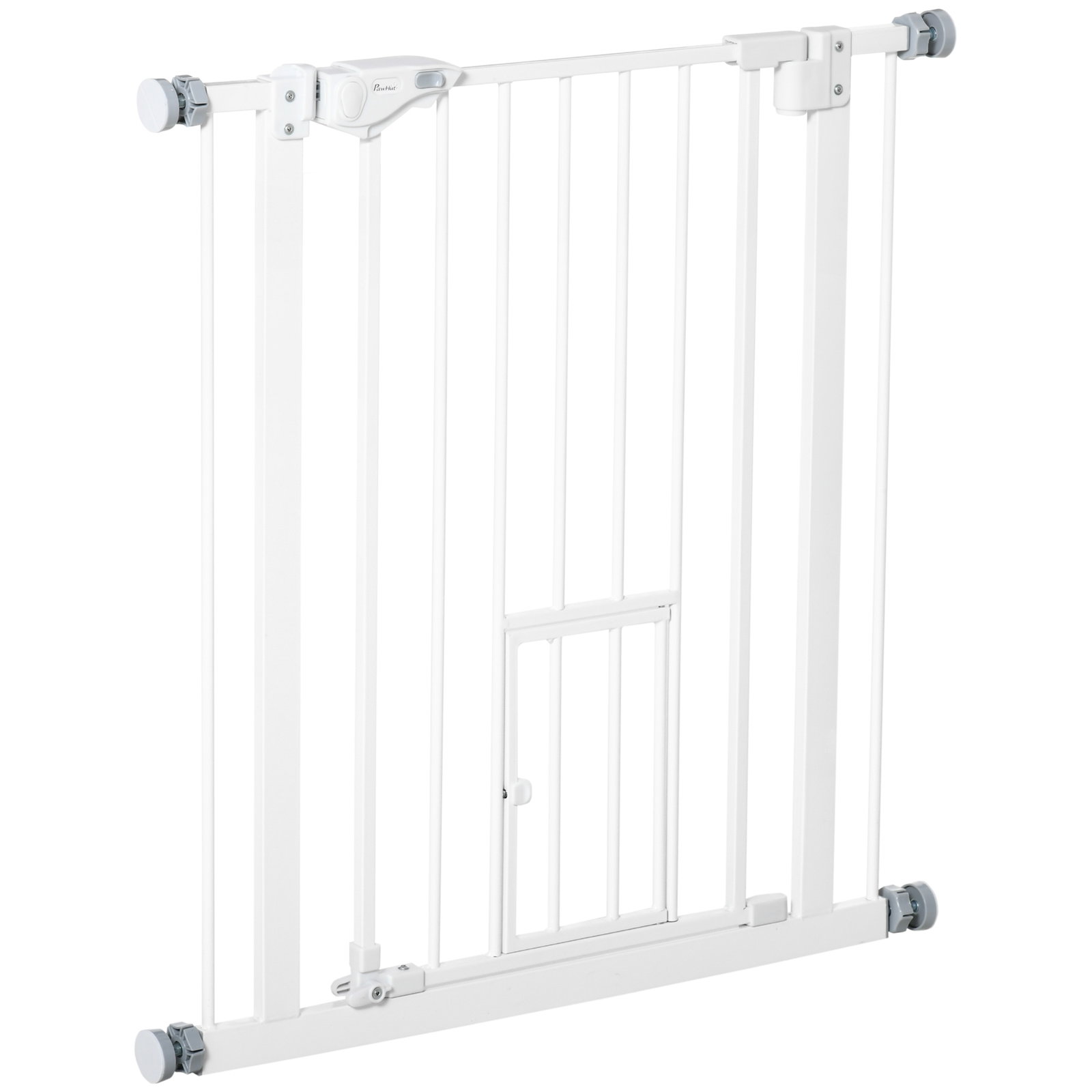 Barreira de Segurança para Cães Animais de Estimação 74-80cm para Escadas Portas e Corredor com Porta com Fechamento Automático