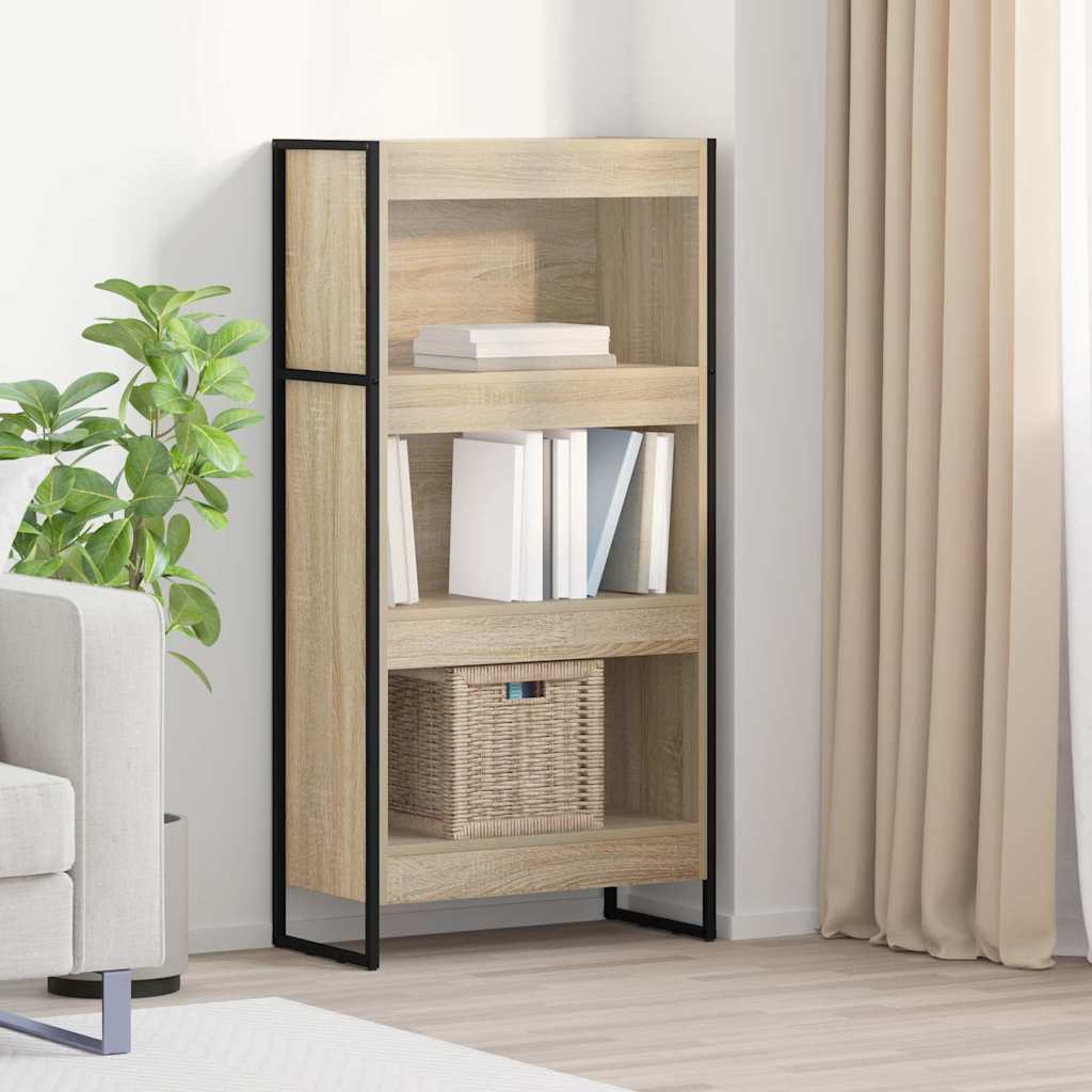 Gabinete de livros 60 x 30 x 121 cm derivados de madeira sonoma