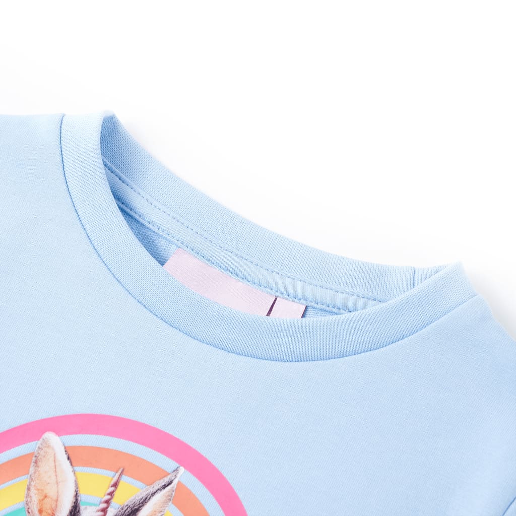 Sweatshirt para criança azul-claro 116