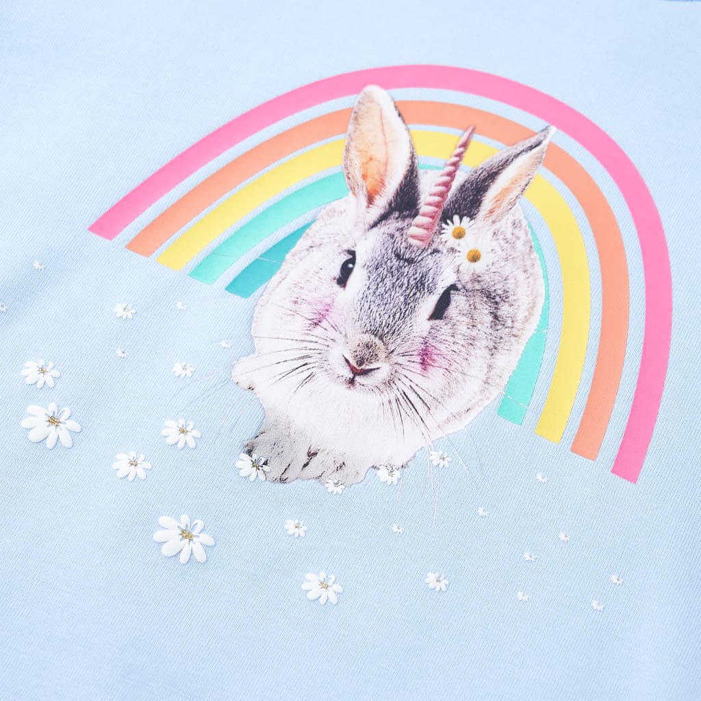 Sweatshirt para criança azul-claro 116