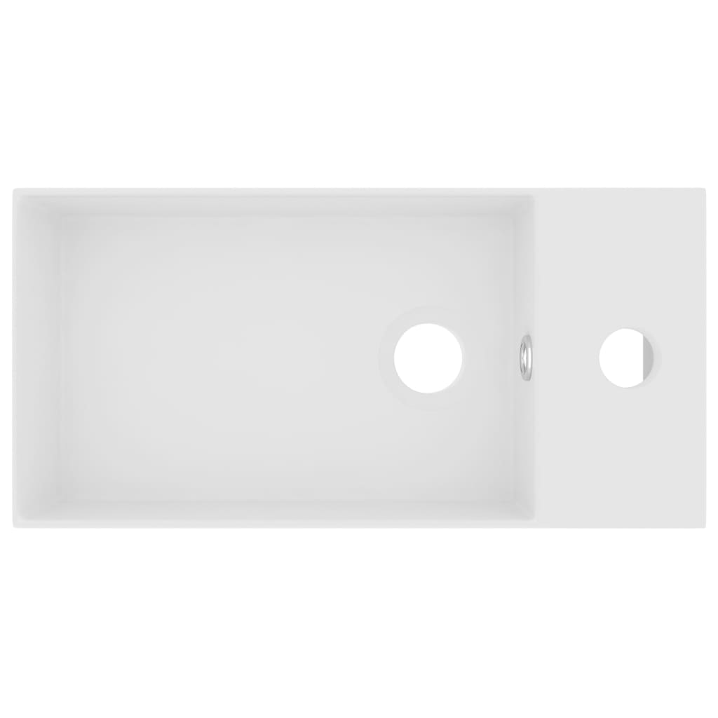 Lavatório wc c/ extravasamento cerâmica branco mate