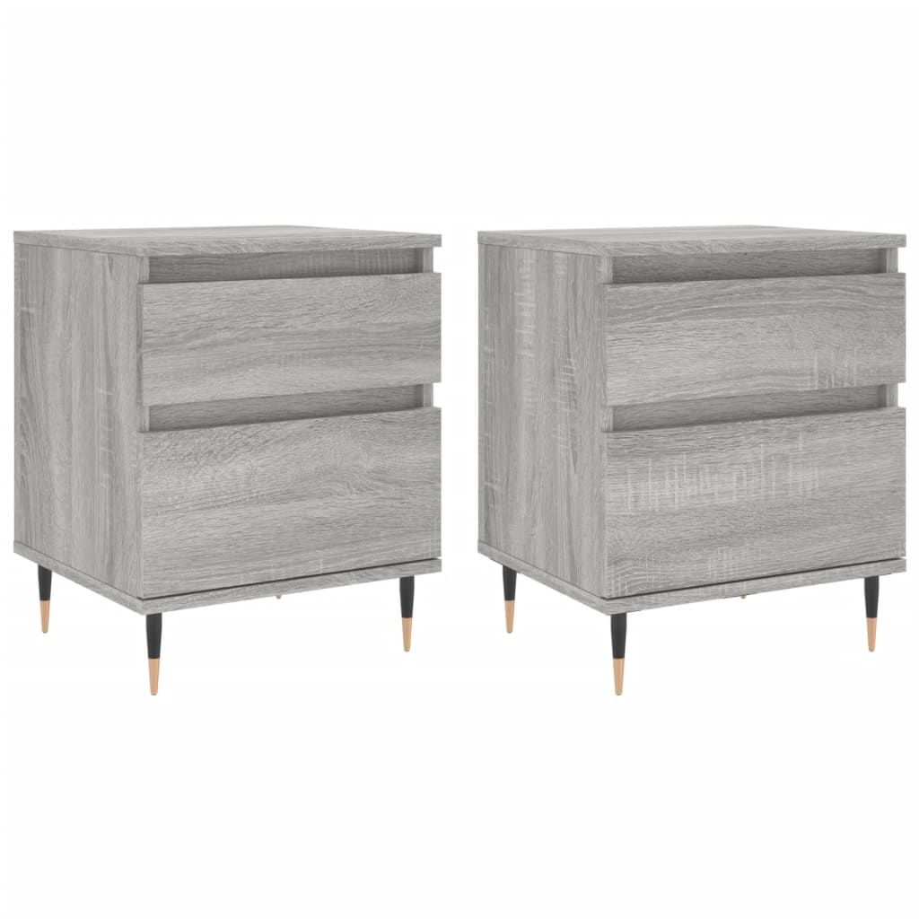 Mesas de cabeceira 2 pcs derivados de madeira cinzento sonoma