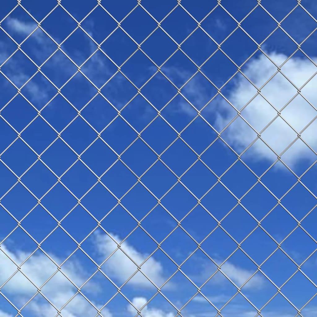 Cerca de arame 25x1,25 m aço galvanizado prateado