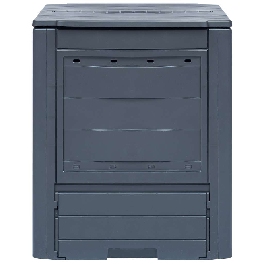 Compostores de jardim 2 pcs 60x60x73 cm 520 l cinzento
