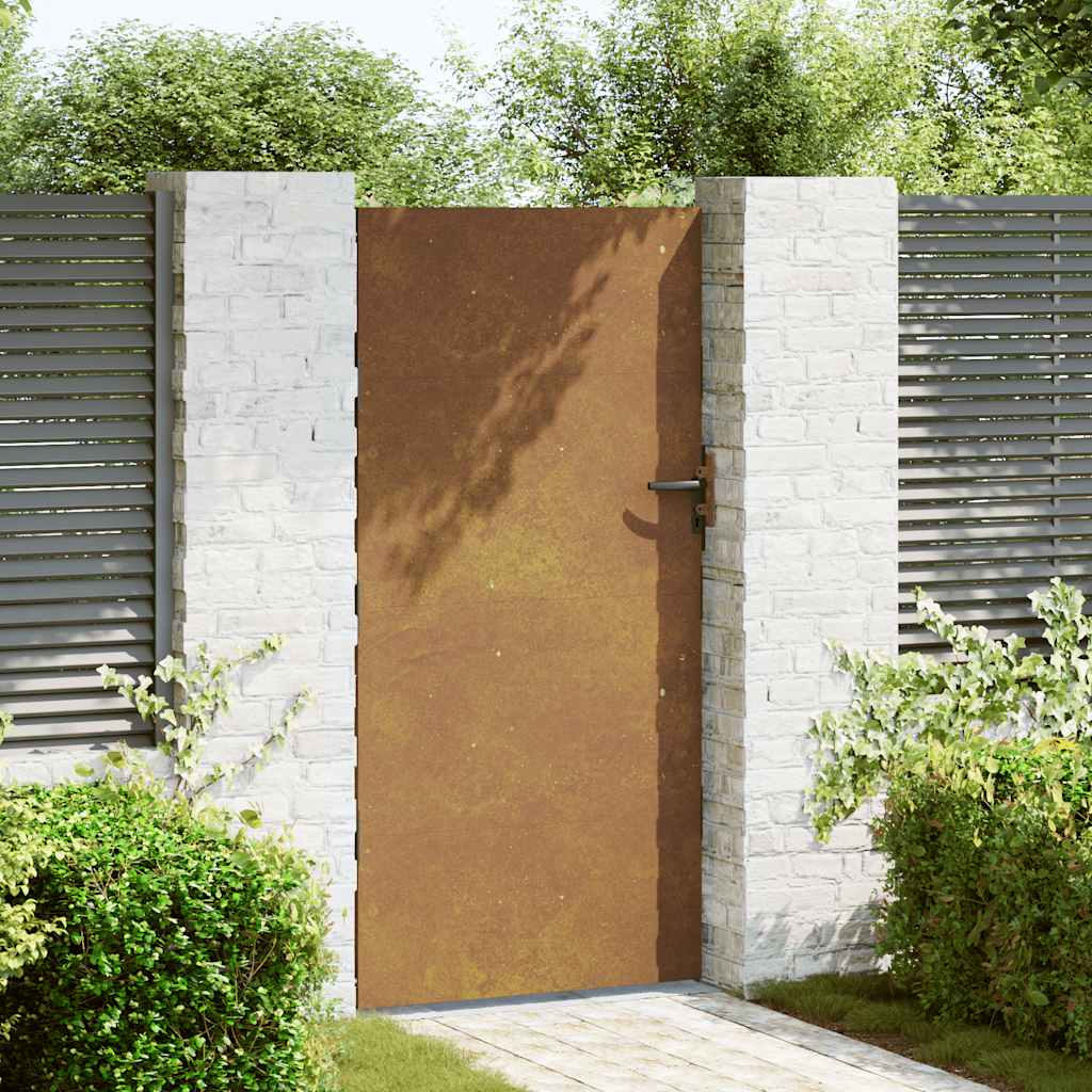 Portão de jardim 85x200 cm aço corten