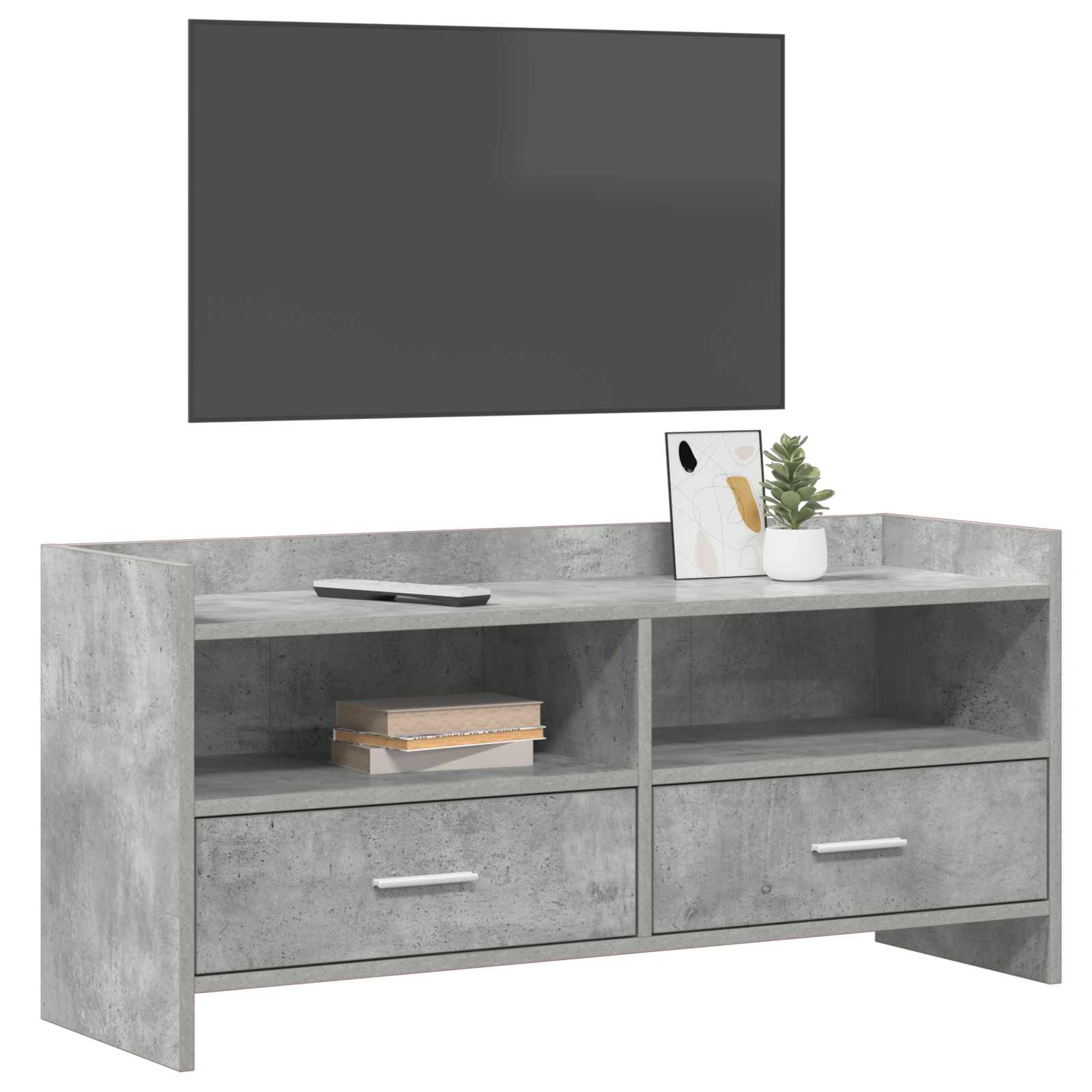 Gabinete para TV 100 x 33 x 47 cm cinzento cimento