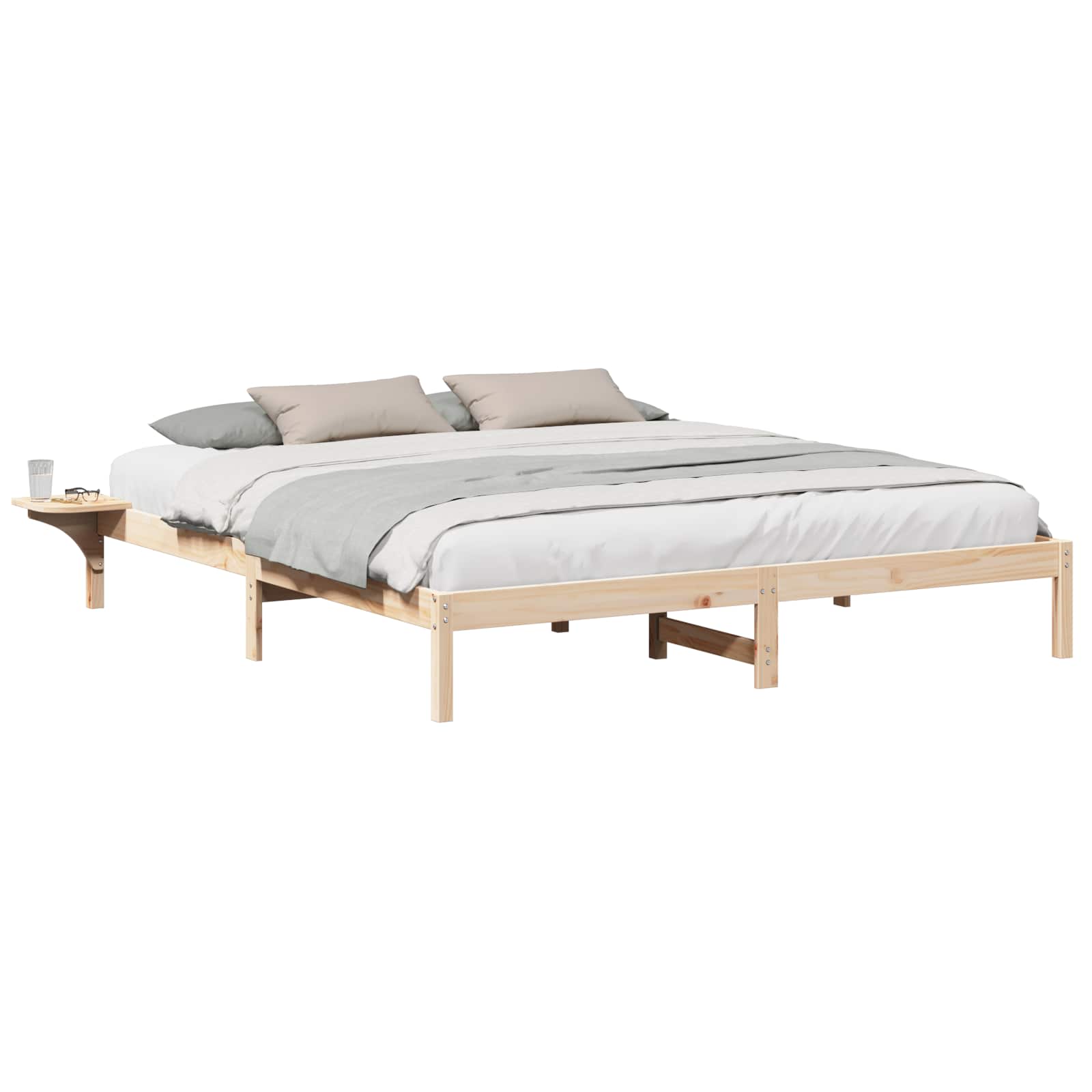 Estrutura da cama natural 200 x 200 cm