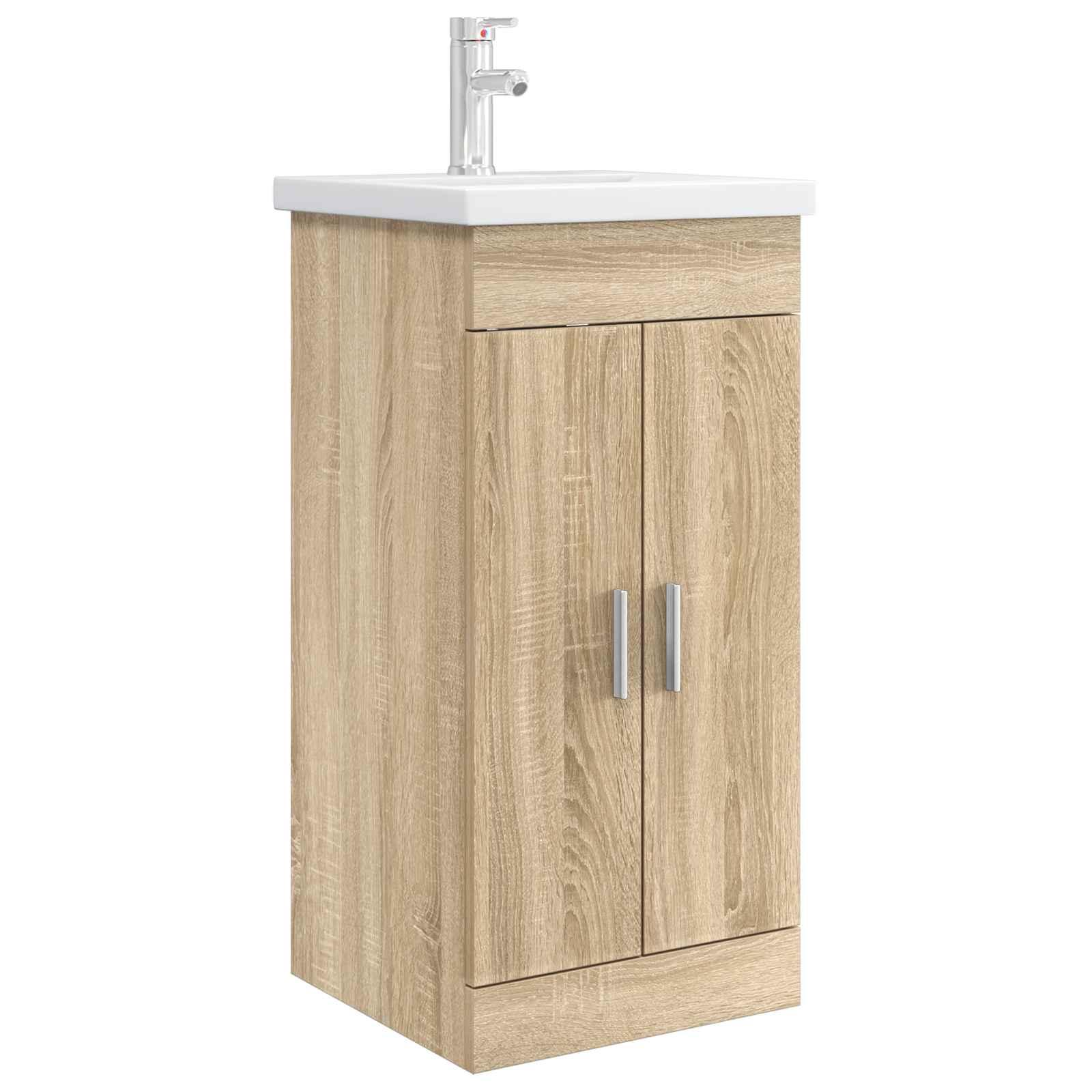 Gabinete de banheiro com pia carvalho sonoma 42 x 40 x 84,5 cm