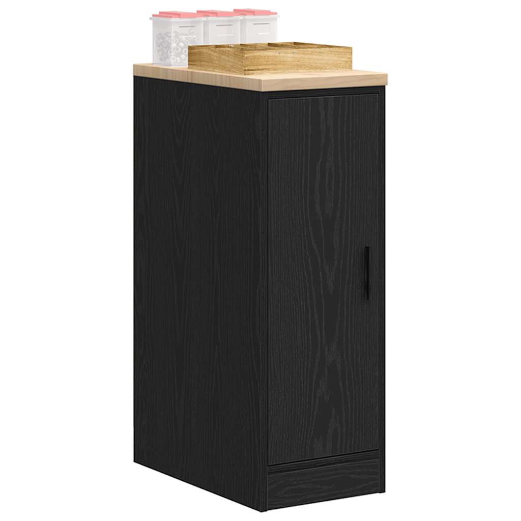 Armário de arrumação de garagem preto 30x51x85 cm