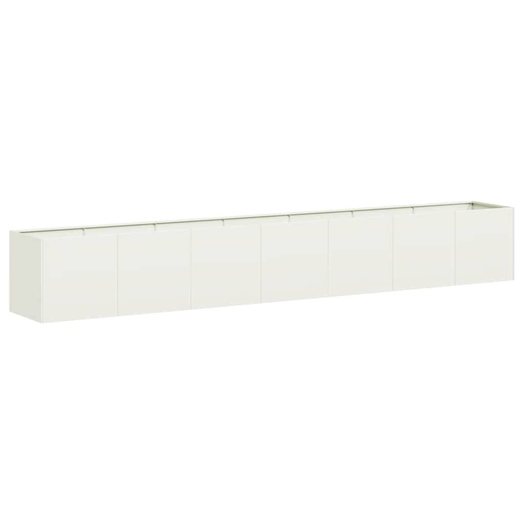 Vaso floreira 280x40x40 cm aço laminado a frio branco