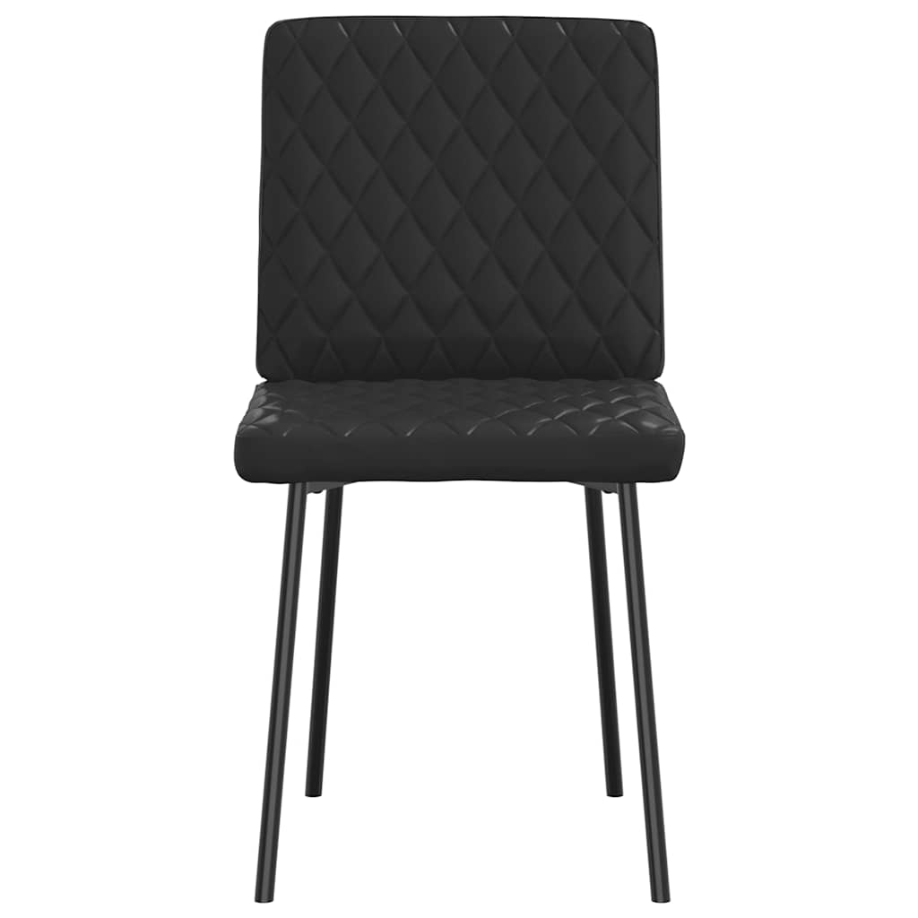 Cadeiras de jantar 4 pcs couro artificial preto