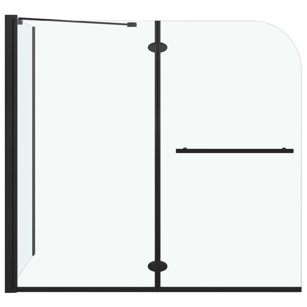 Divisória de chuveiro c/ dobragem dupla esg 120x68x130 cm preto