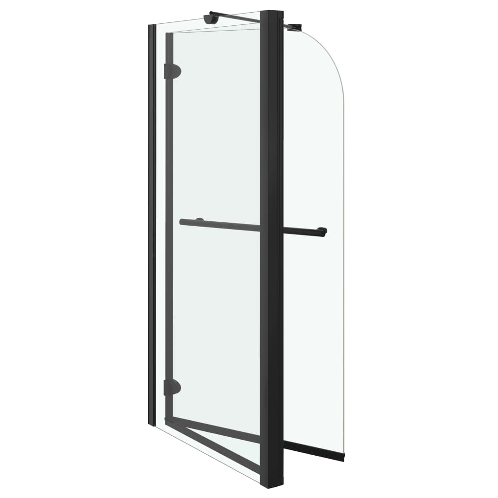 Divisória de chuveiro c/ dobragem dupla esg 120x68x130 cm preto