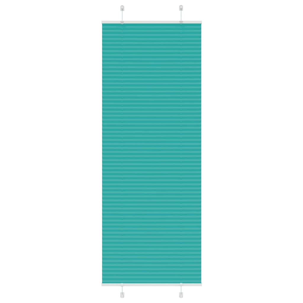 Gasolina verde plissada cega 75x200 cm largura tecido 74,4 cm