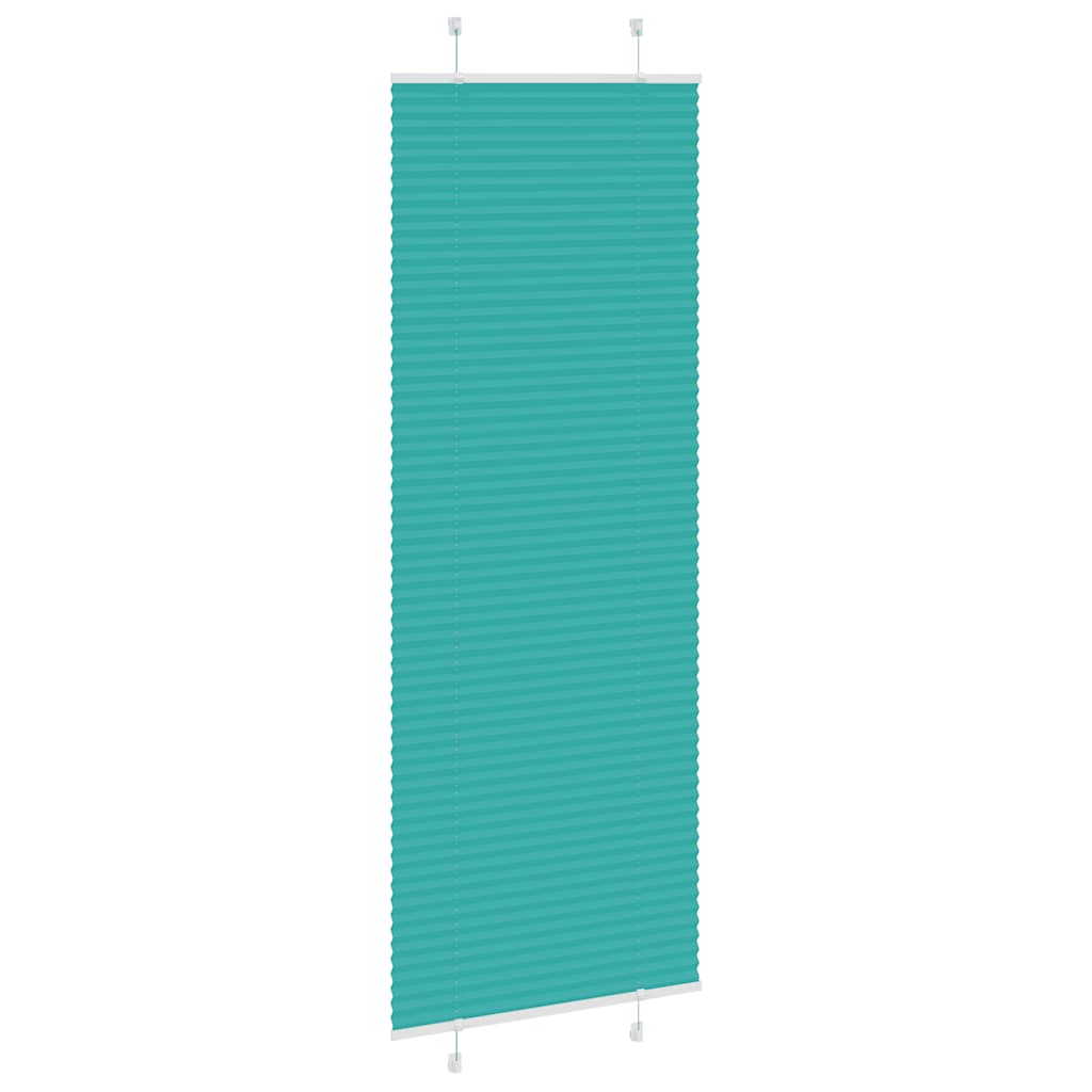 Gasolina verde plissada cega 75x200 cm largura tecido 74,4 cm