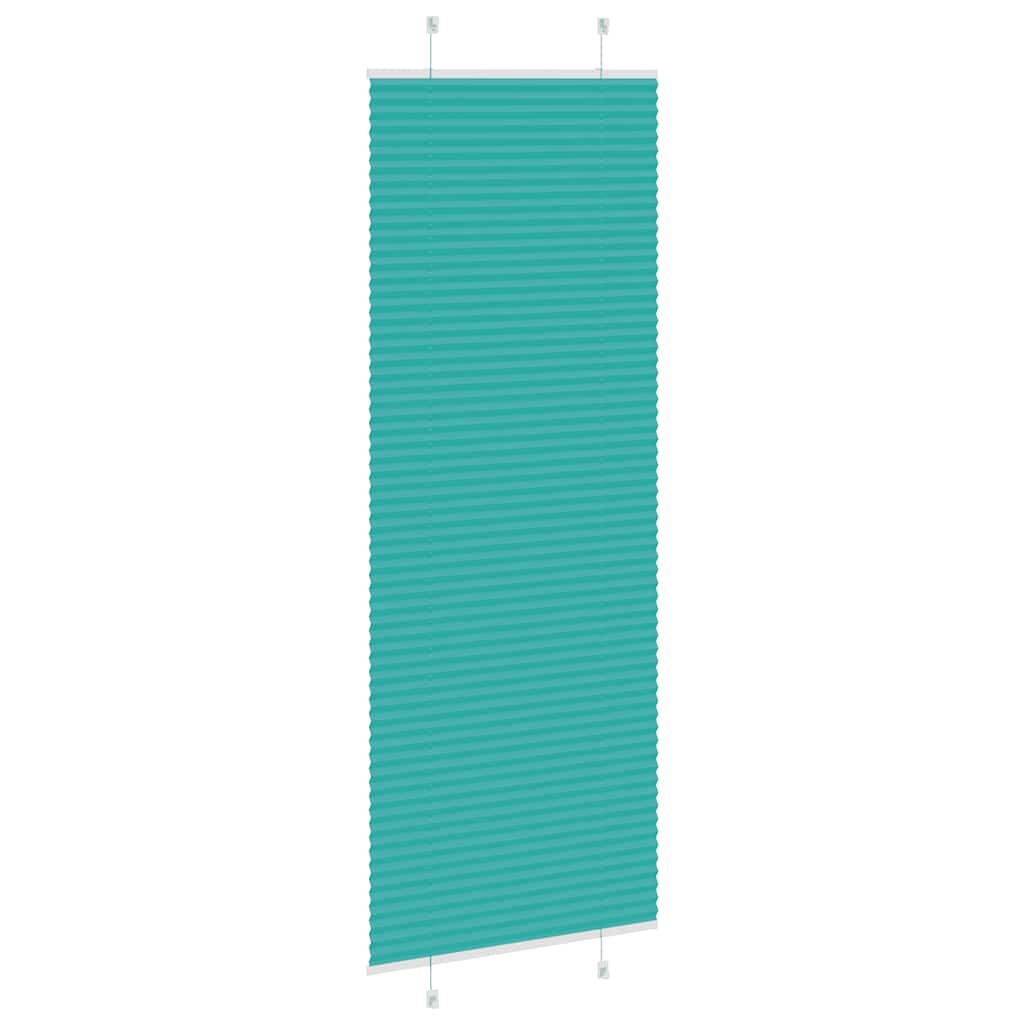 Gasolina verde plissada cega 75x200 cm largura tecido 74,4 cm