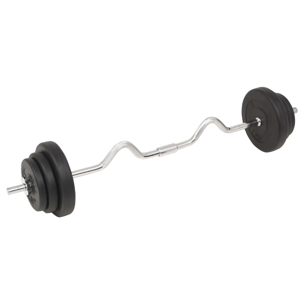 Conjunto de barra e halteres 30 kg