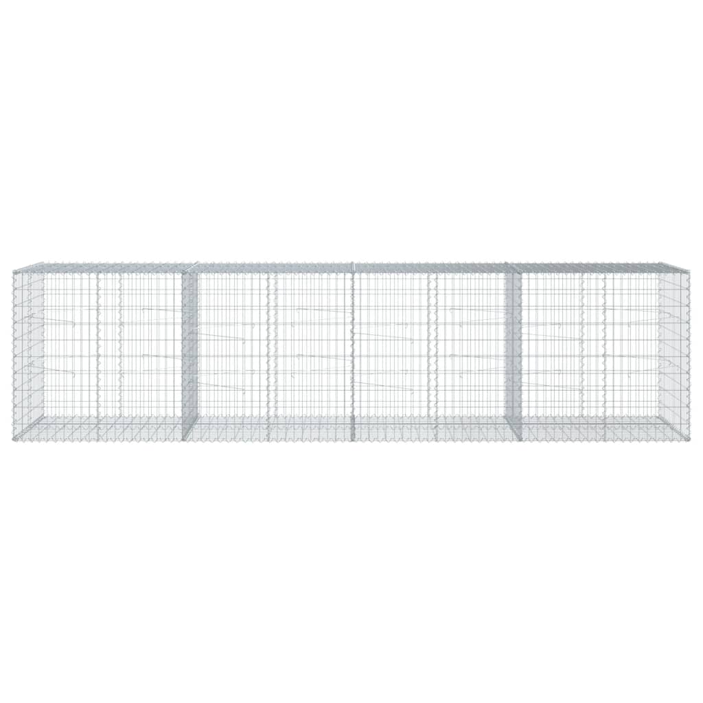 Cesto gabião com cobertura 400x100x100 cm ferro galvanizado