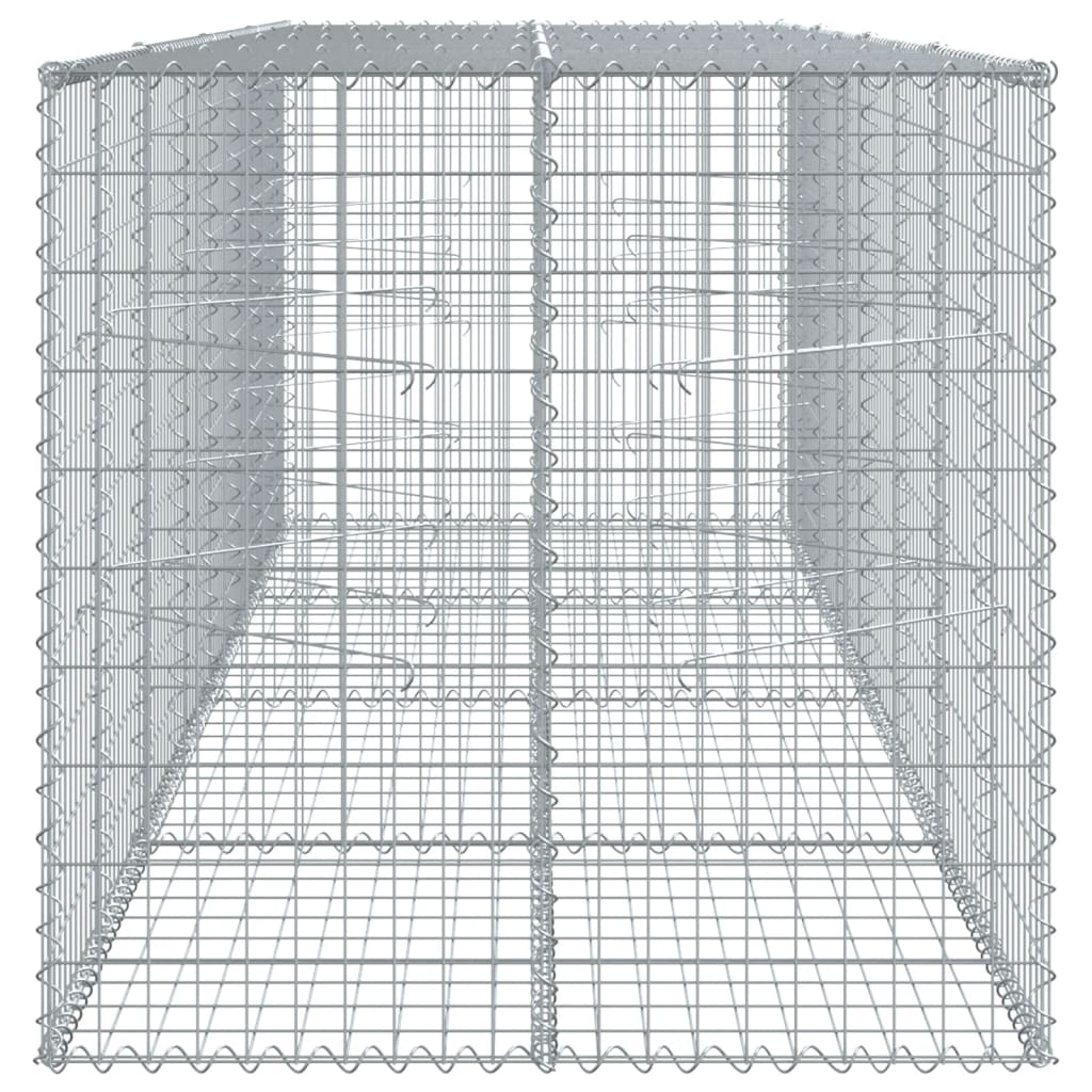 Cesto gabião com cobertura 400x100x100 cm ferro galvanizado