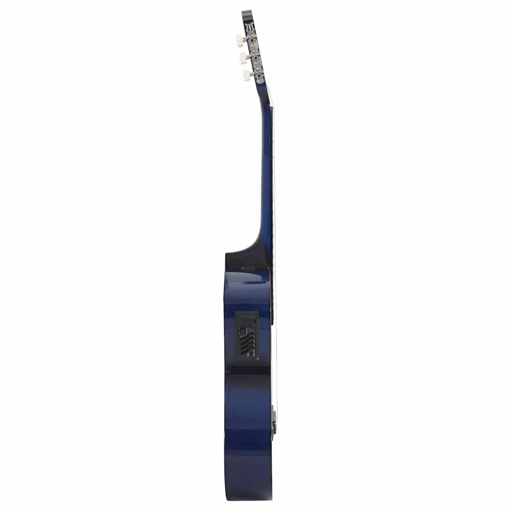 Guitarra clássica cutaway com equalizador e 6 cordas azul