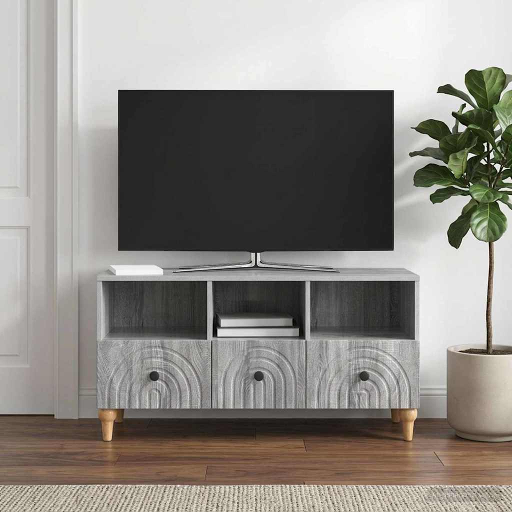 Gabinete para TV sonoma cinza 102 x 34,5 x 50 cm