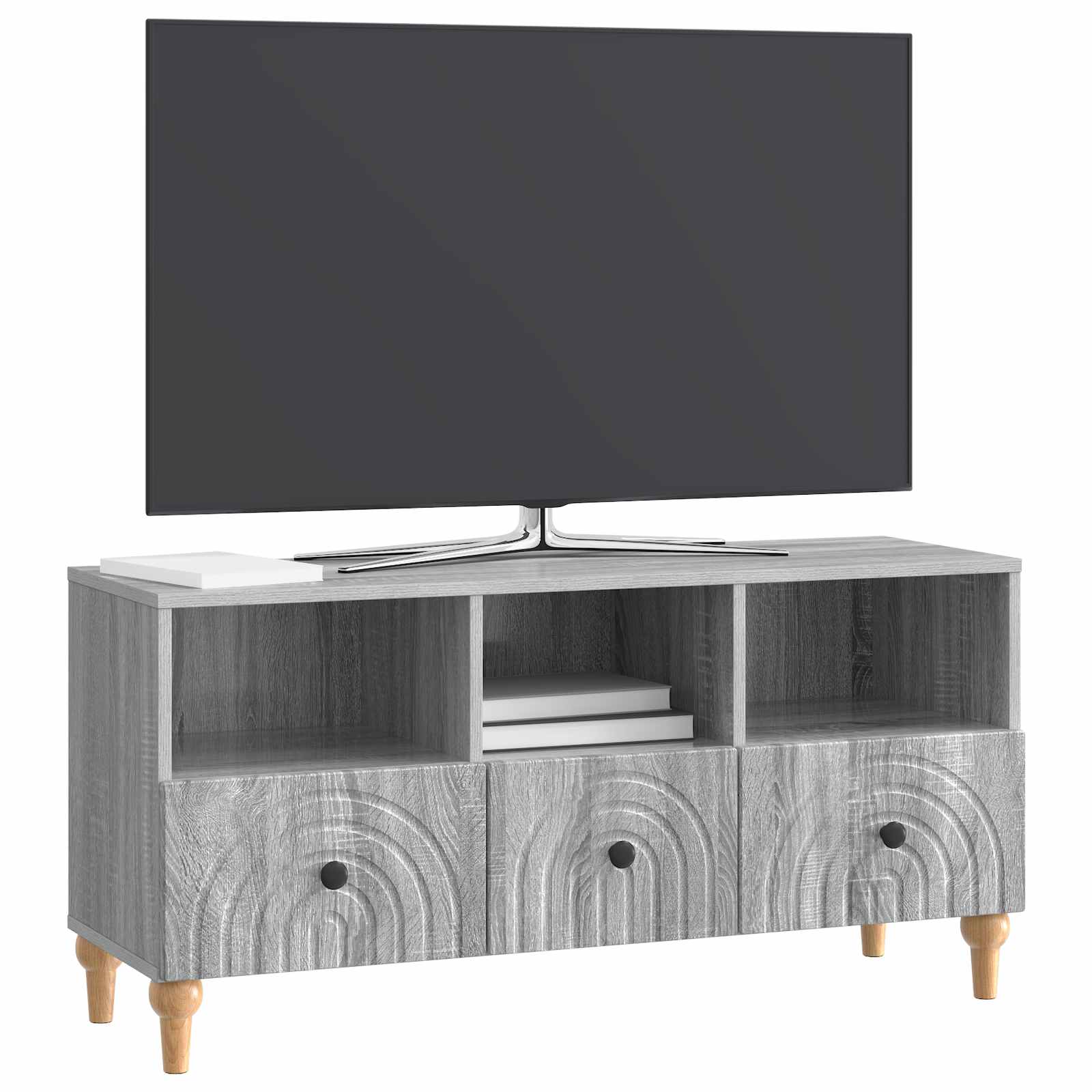 Gabinete para TV sonoma cinza 102 x 34,5 x 50 cm