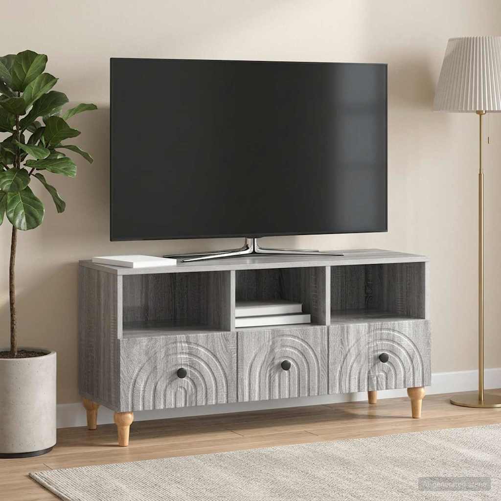 Gabinete para TV sonoma cinza 102 x 34,5 x 50 cm