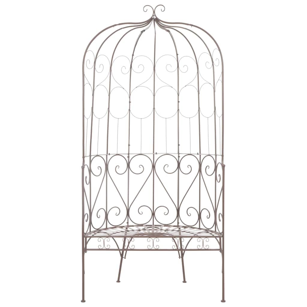 Banco de jardim 95 cm ferro antigo castanho