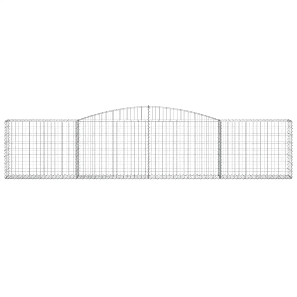 Cestos gabião arqueados 6 pcs 400x30x80/100cm ferro galvanizado