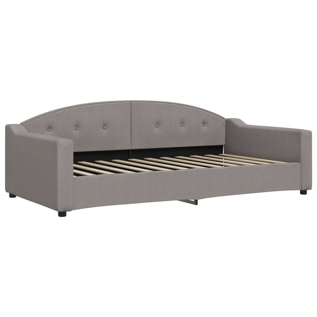 Sofá-cama + gavetão/colchões 100x200cm tecido cinza-acastanhado
