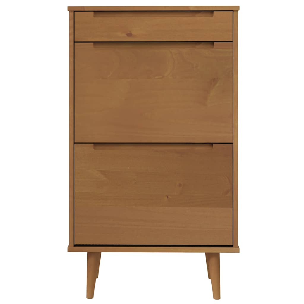 Sapateira molde 59,5x35x103 cm pinho maciço castanho