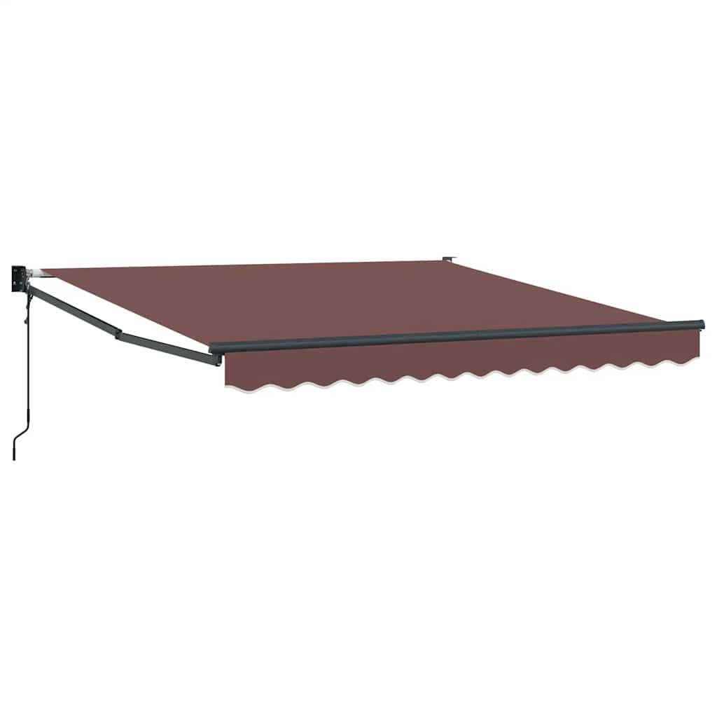 Toldo retrátil automático 300x250 cm castanho