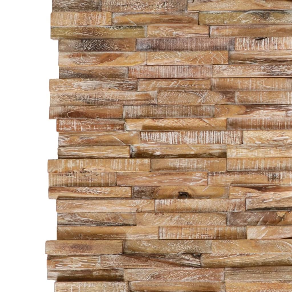 Painéis revestimento de parede 3d 10 pcs 1,01 m² teca maciça
