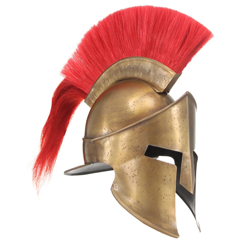Capacete de soldado grego réplica larp aço bronze