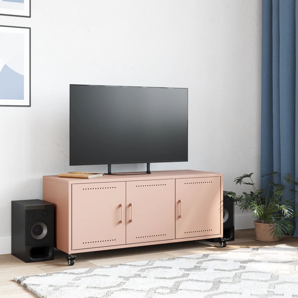 Móvel de TV 100,5x39x43,5 cm aço rosa