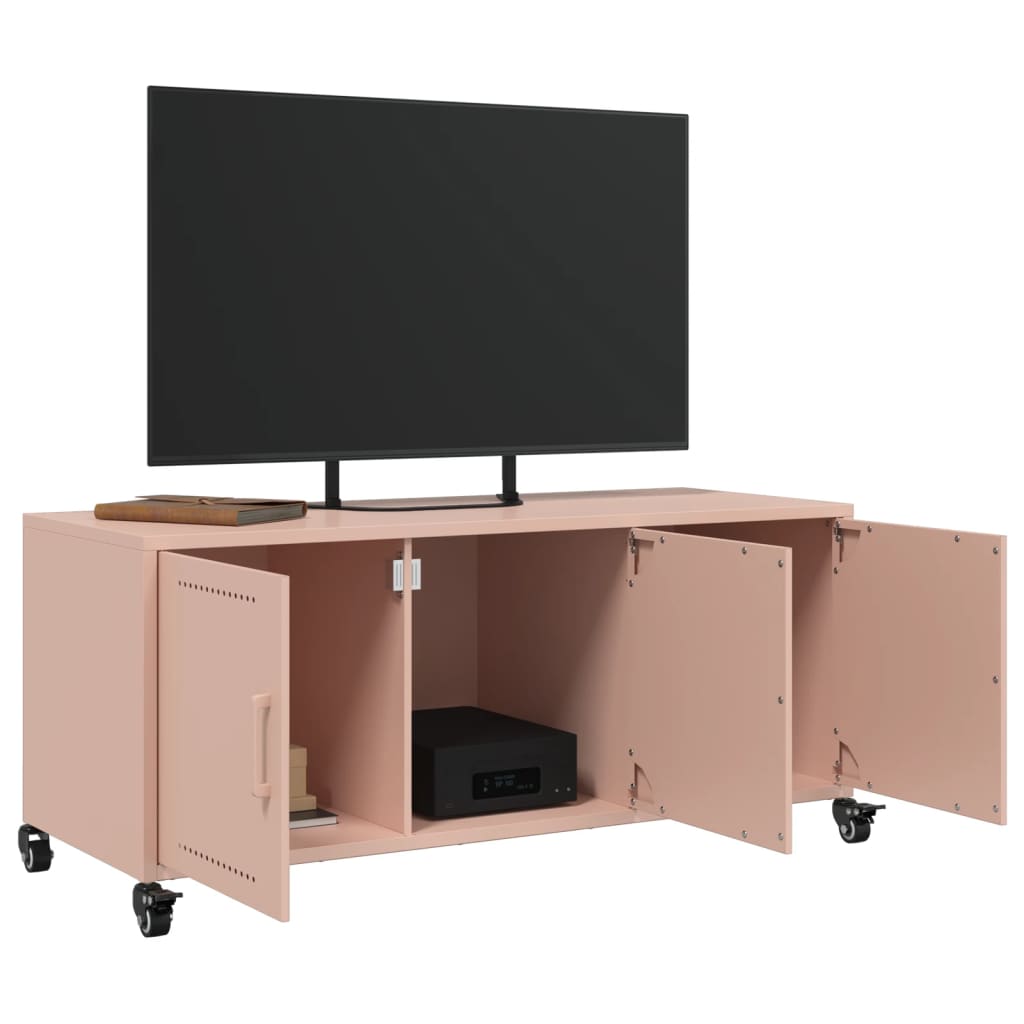 Móvel de TV 100,5x39x43,5 cm aço rosa