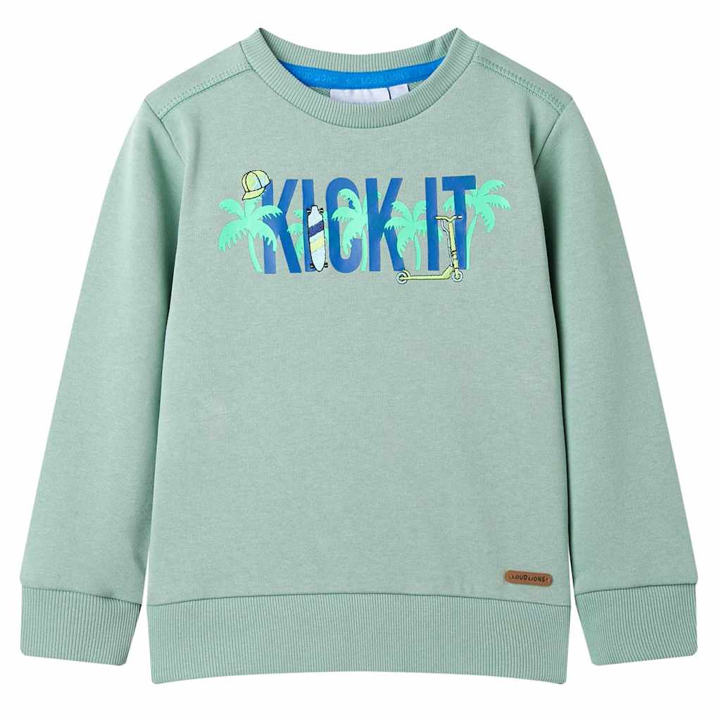 Sweatshirt para criança cor caqui-claro 104