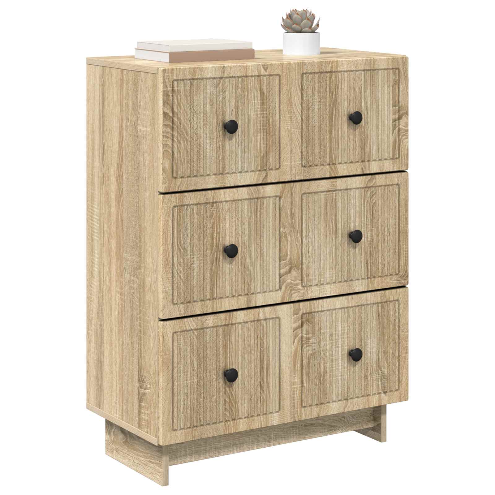 Gabinete de gavetas carvalho sonoma 66 x 34,5 x 90 cm