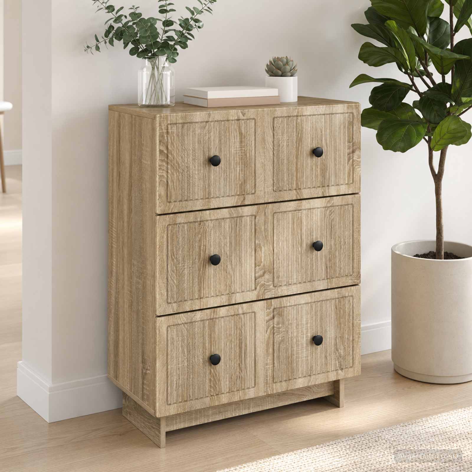 Gabinete de gavetas carvalho sonoma 66 x 34,5 x 90 cm
