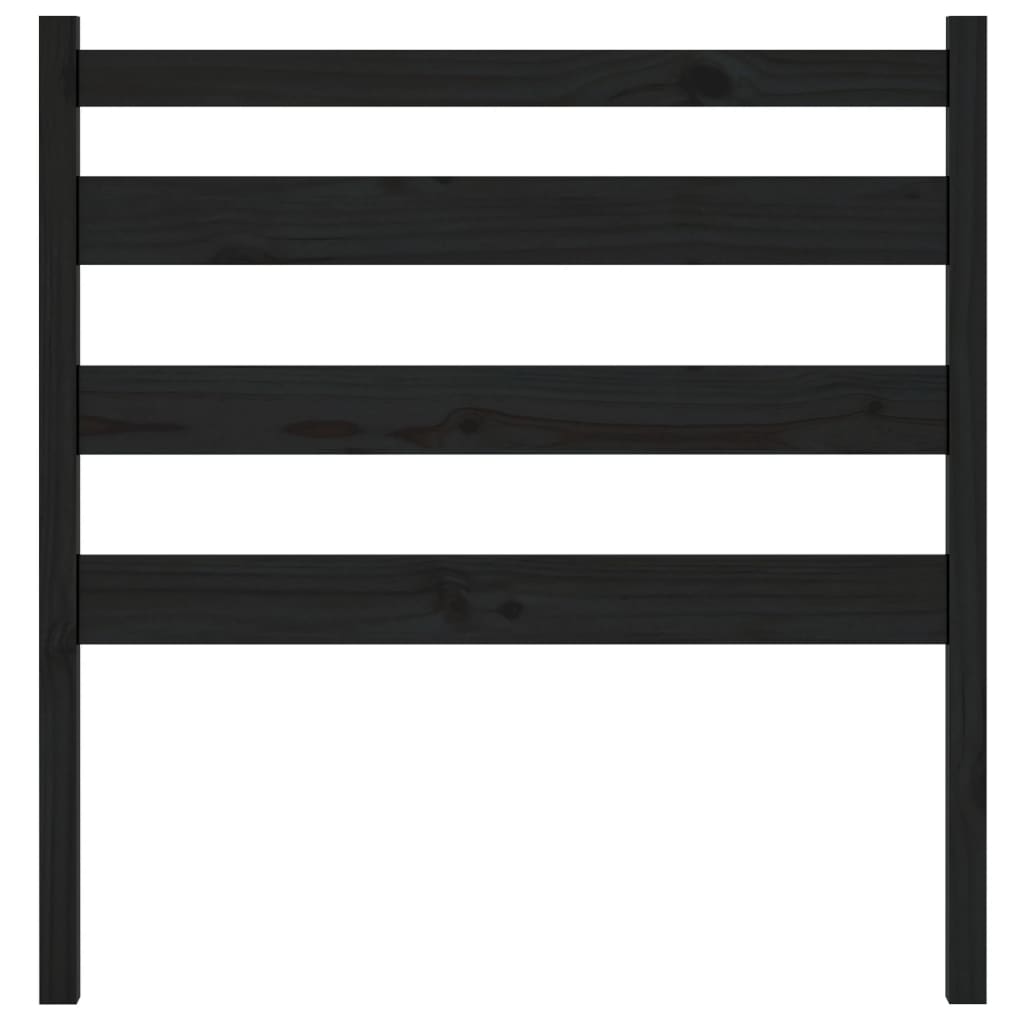 Cabeceira de cama 106x4x100 cm pinho maciço preto