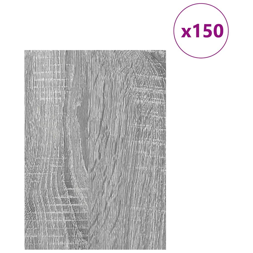 Painéis de decoração 150 unid. cinza sonoma 21 x 30 x 0,27 cm
