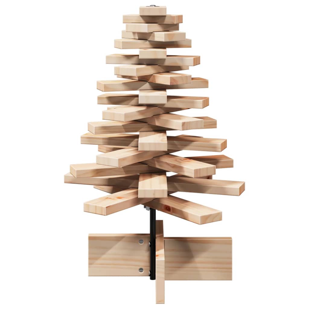 Árvore de natal decorativa 60 cm madeira de pinho maciça