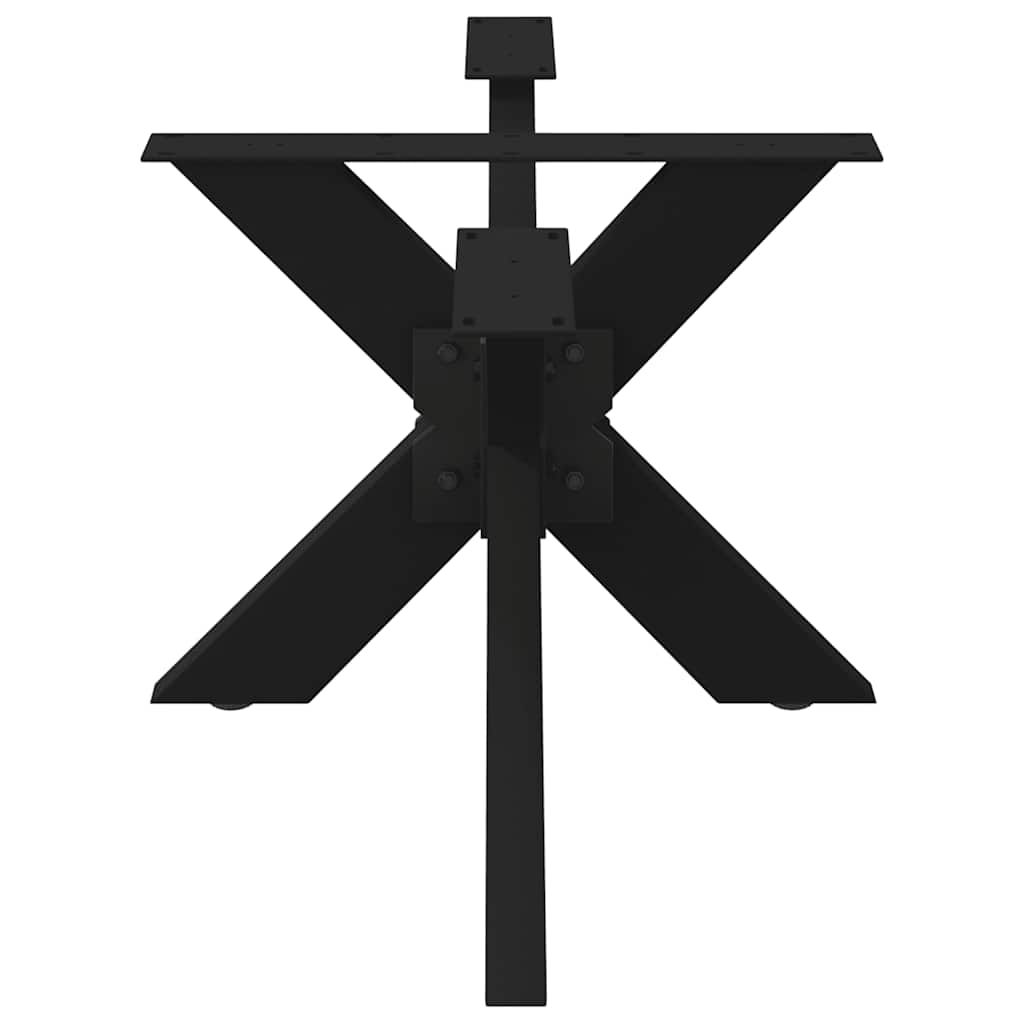 Pé de mesa de centro em formato de aranha, preto, 98x58x(42-43) cm, aço