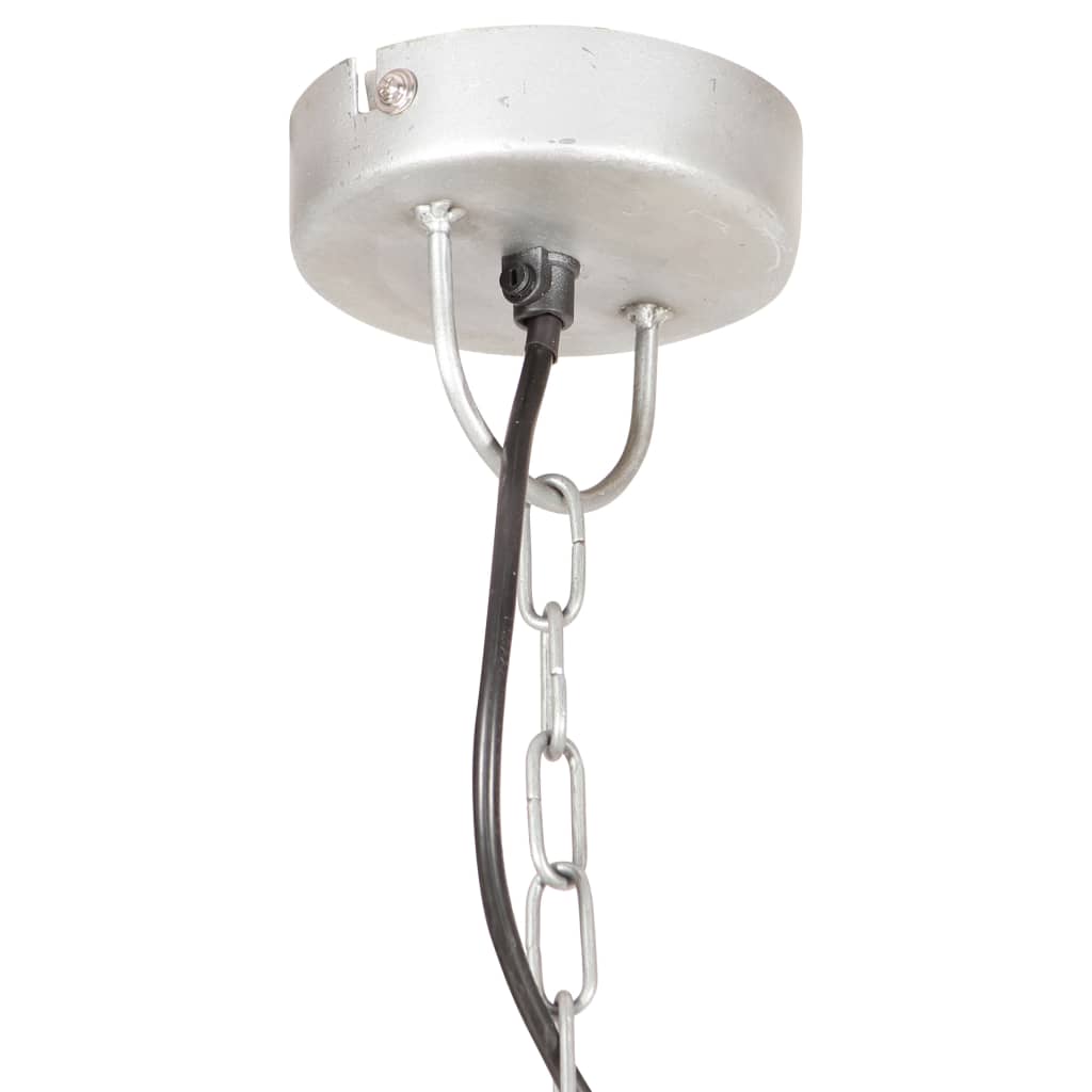 Candeeiro teto vintage indust. redondo 25 w 31 cm e27 prateado
