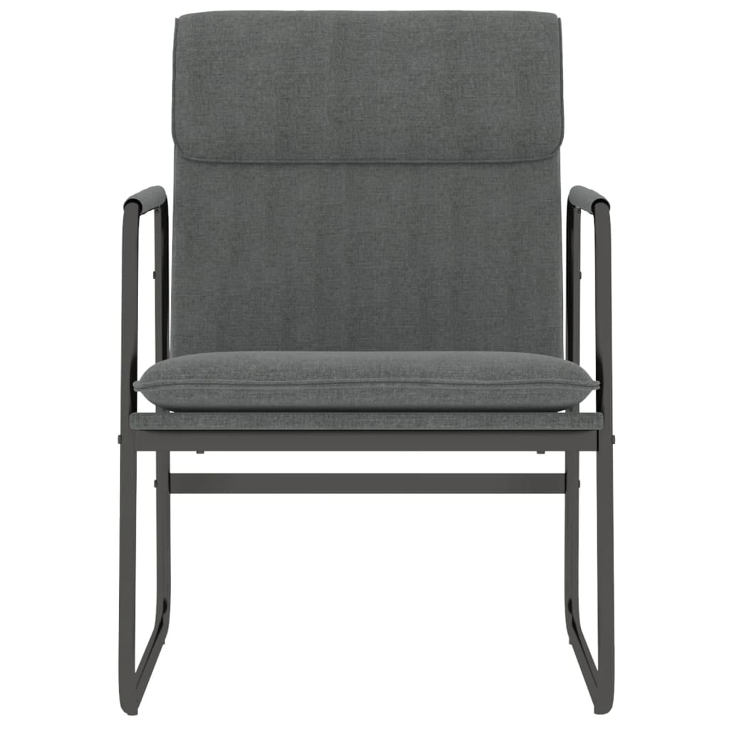 Cadeira lounge 55x64x80 cm tecido cinzento-escuro