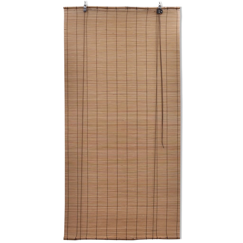 Estores de rolo 2 pcs 150 x 220 cm bambu castanho