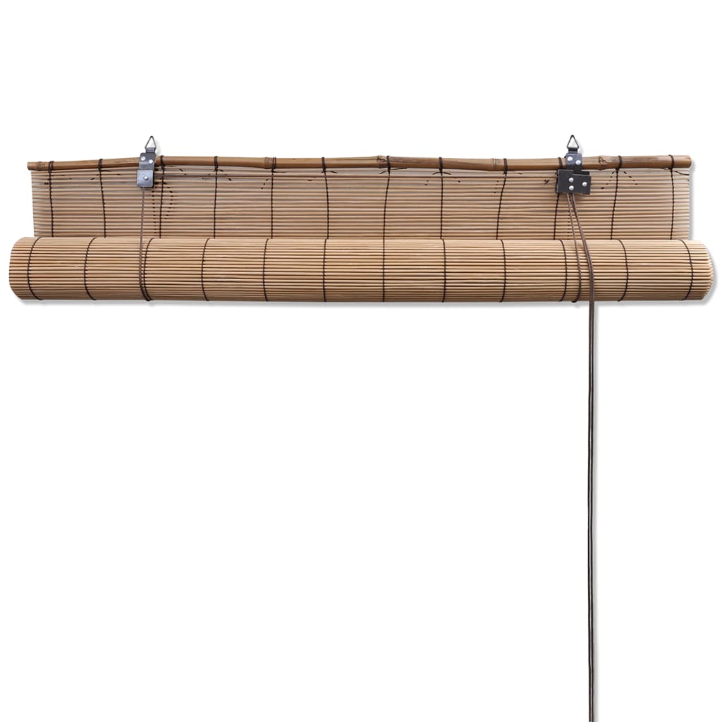 Estores de rolo 2 pcs 150 x 220 cm bambu castanho