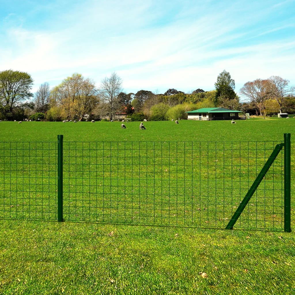 Cerca 25x1,5 m aço verde