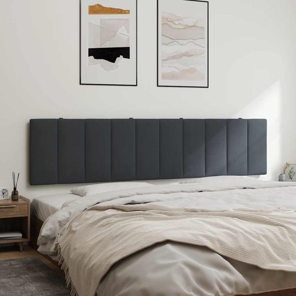 Almofadão de cabeceira hanko 200 cm veludo cinzento-escuro