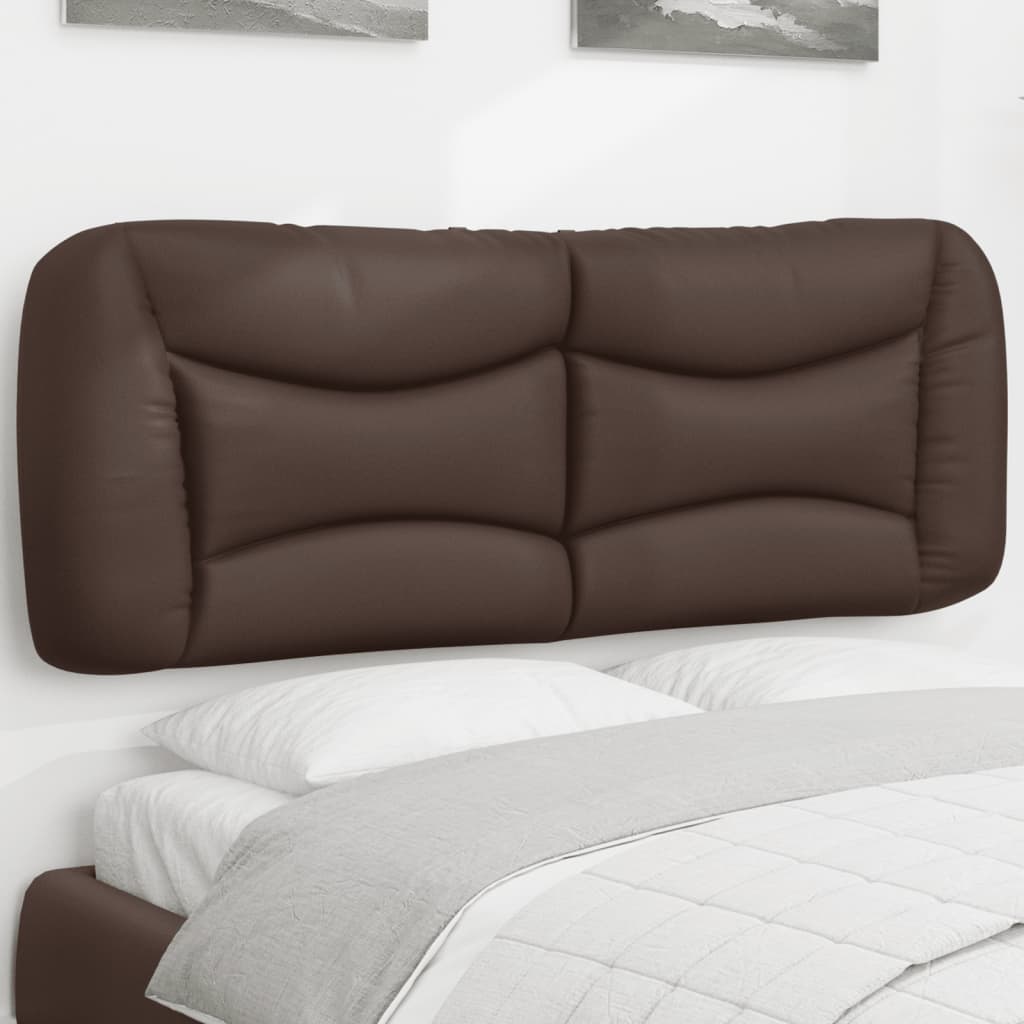 Almofadão de cabeceira hvar 140 cm couro artificial castanho